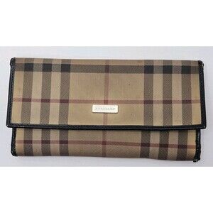 Burberry Nova Check Long Bifold Wallet Beige